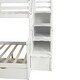 preview thumbnail 12 of 10, Elegant Twin over Full Bunk Bed with Drawers, Storage and Slide, White