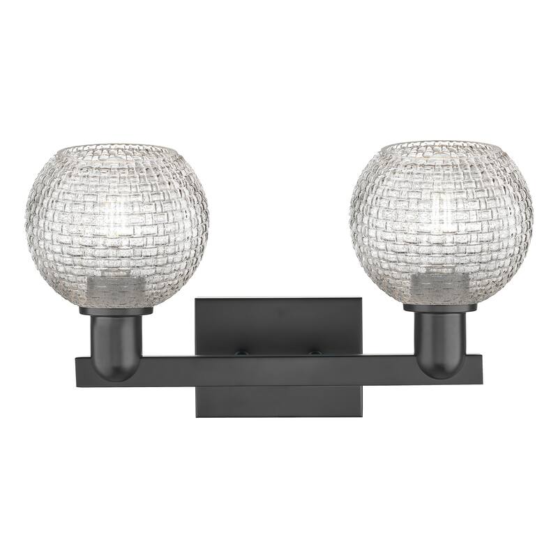 Innovations Lighting Endless Possibilities Arcadia - Athens - 2 Light 17" Basketweave Bath Vanity Light