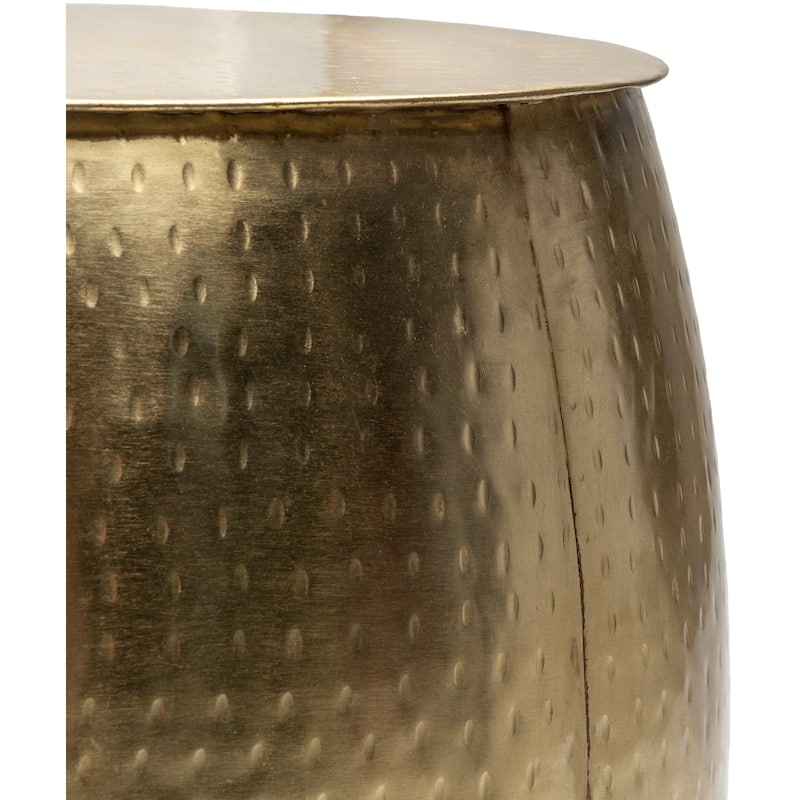 Rocca Hand Hammered Metal Side Table