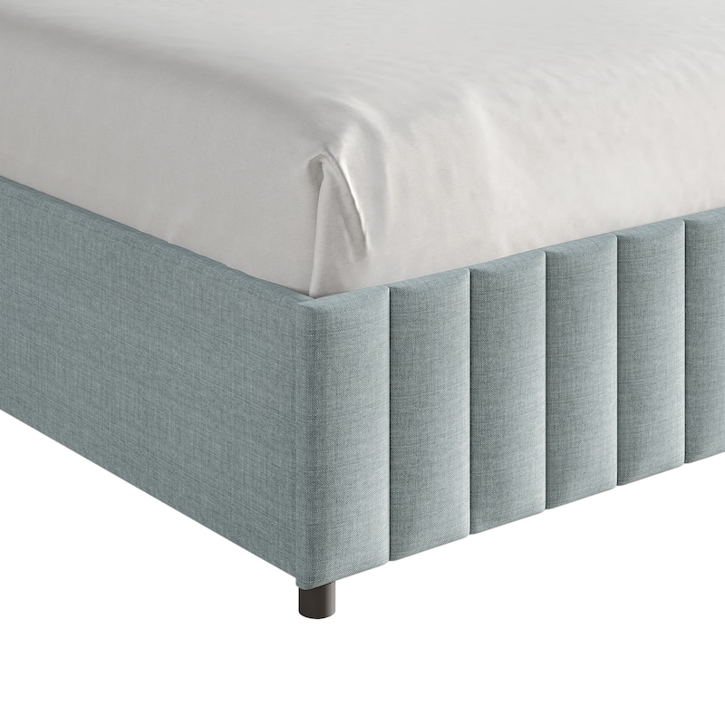 CraftPorch Minimalist Wingback Platform Lift Up Storage Bed