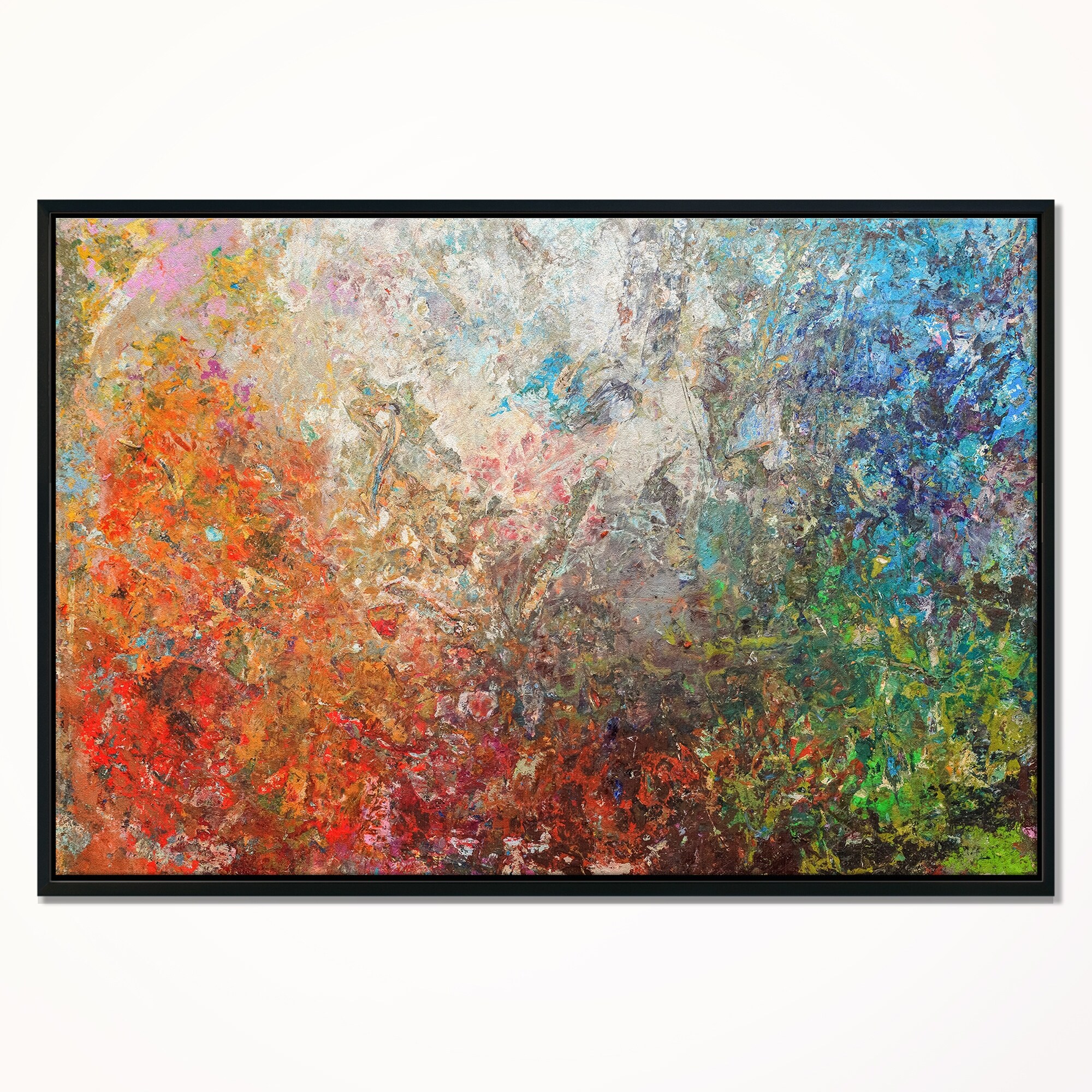 Shop Designart Board Stained Abstract Art Abstract Framed Canvas Art Print Overstock 18951749