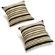 preview thumbnail 12 of 23, 17-inch All-weather Outdoor Throw Pillows (Set of 2, Multiple Patterns) Eastbay Onyx
