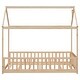 preview thumbnail 10 of 13, Natural Twin House Bed With Guardrails and Slats