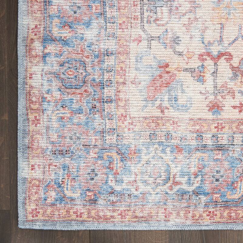 Firo Power Loomed Distressed Floral Traditional Area Rug By HomeRoots - 144' X '26' X '0.28