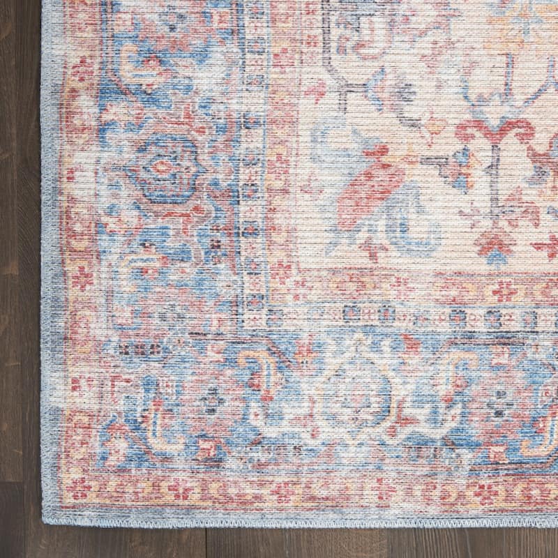 Rosot Power Loomed Distressed Floral Area Rug By HomeRoots - 9' x 12'