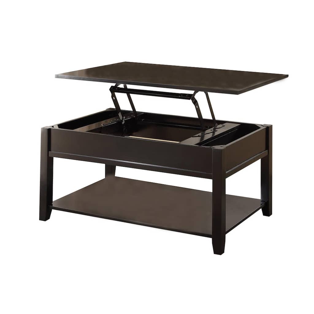 Traditional Looking Coffee Table with Lift Top, Black