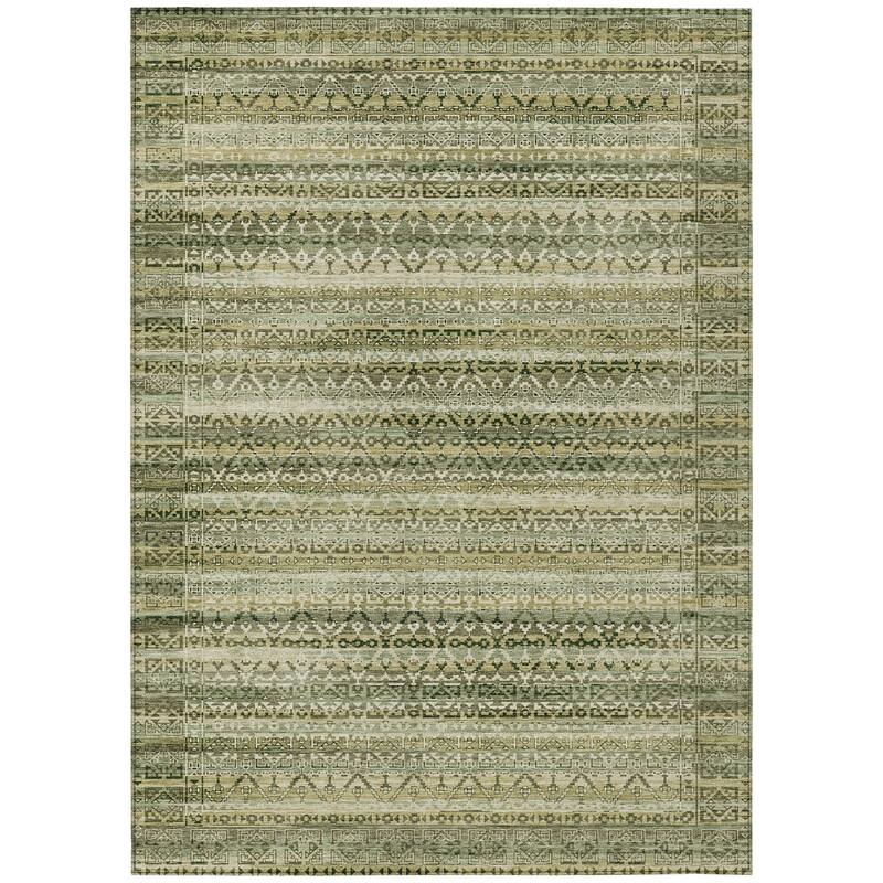 HomeRoots Striped Transitional Rectangle Outdoor Rug