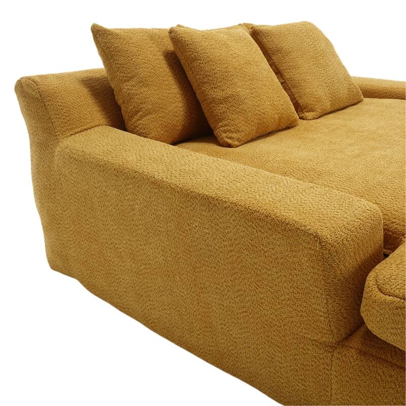 2-seater lazy sofa With 5 back pillows,Comfy Sofa- Deep Seat Couch for Living Room