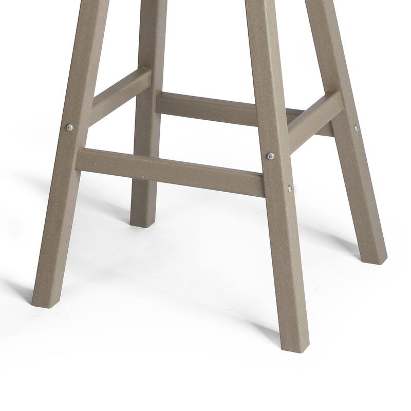 Laguna Hdpe All Weather Outdoor Patio 29" Saddle Seat Bar Stool (Set Of 3)