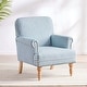 preview thumbnail 25 of 49, Rolled Armchair Accent Chair Set of 2 Blue/ Grey/ Brown