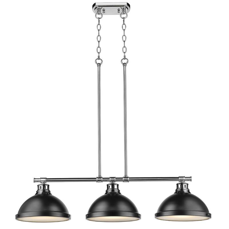 Golden Lighting 3602-3LP CH Duncan 3 Light 40" Wide Linear Pendant