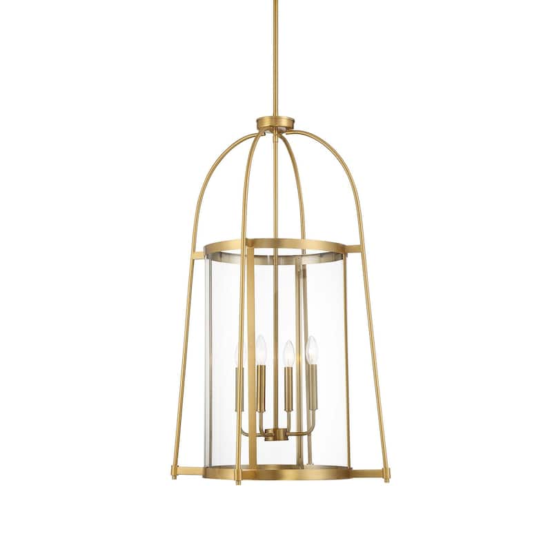Savoy House 3-2406-4 Rosedale 4 Light 23" Wide Taper Candle Pendant - Warm Brass