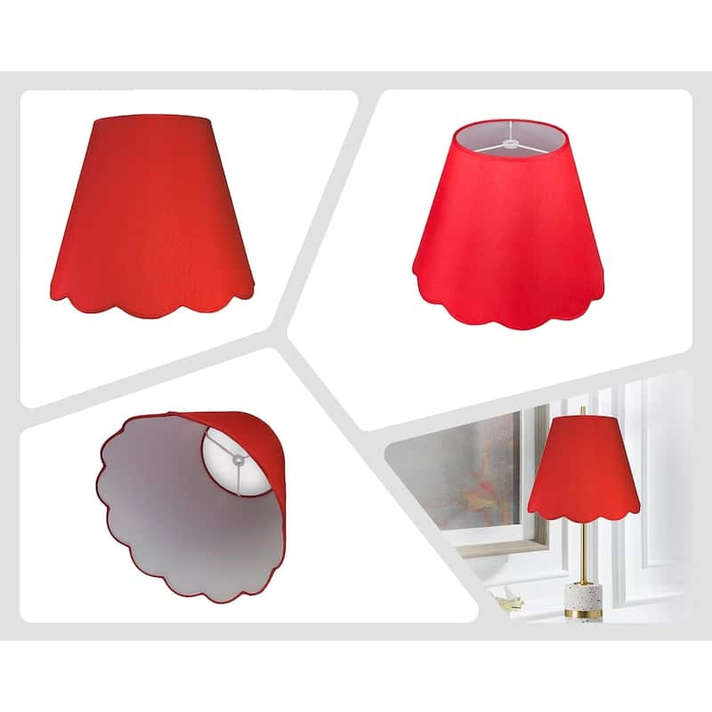 Royal Designs Scallop Empire Lamp Shade Set of 2 - 7 x 13 x 10