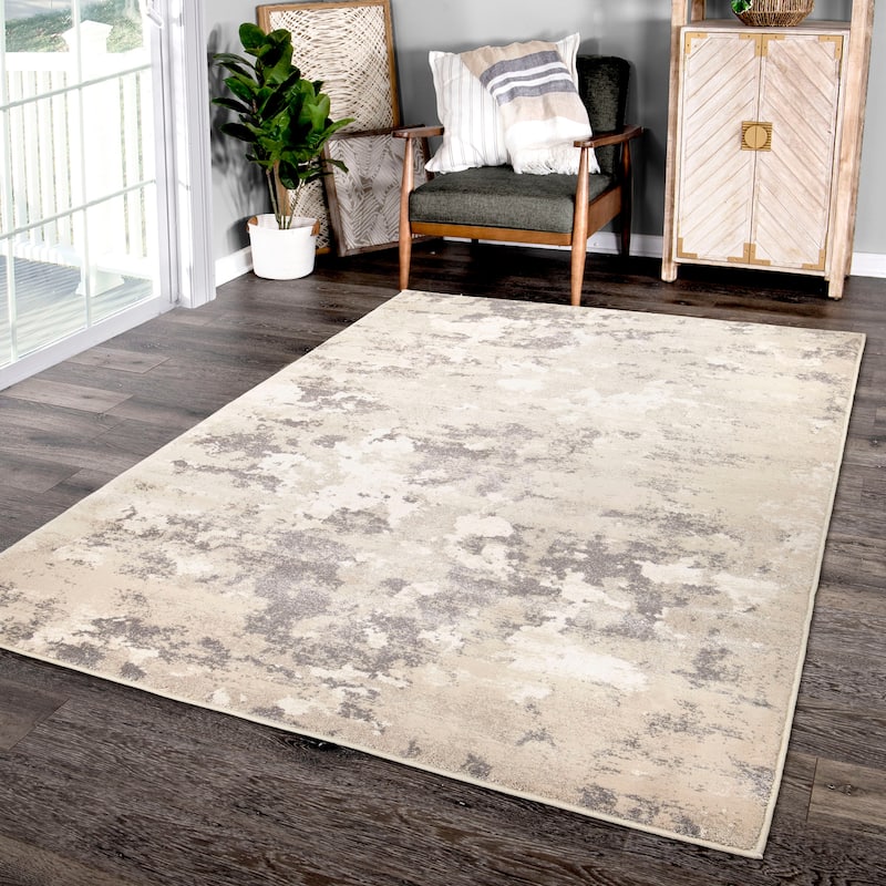 Orian Montebello Coal Creek Stain Resistant Area Rug - 7'10" x 10'10" - Off-White