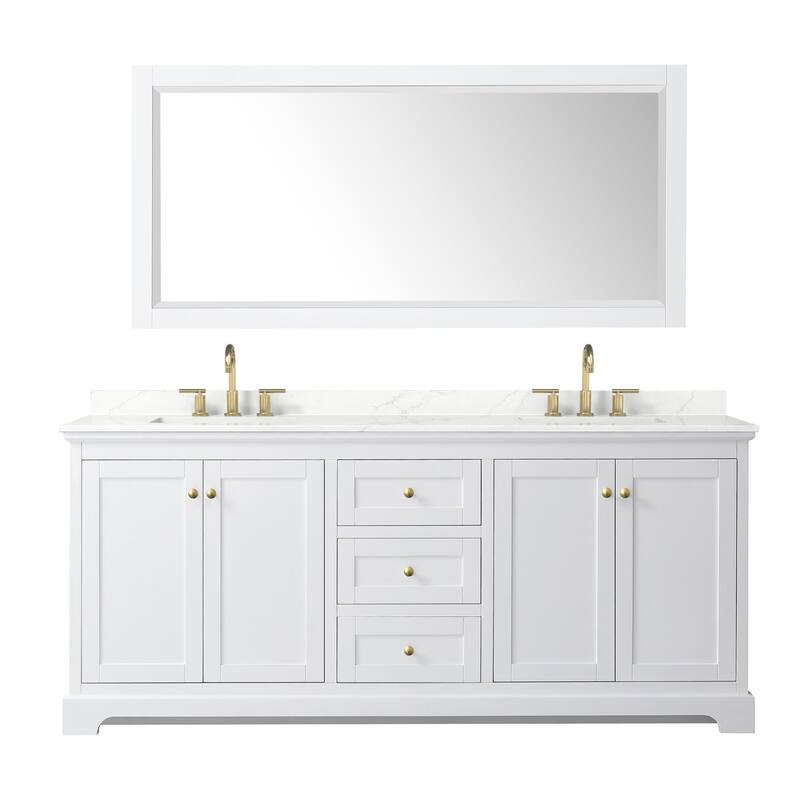 Wyndham Collection WCV232380D-QTZ-US3M70 Avery 80" Free Standing