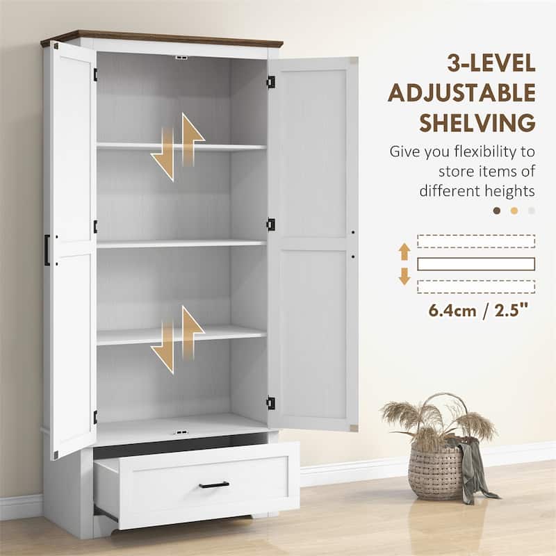 69" Tall Kitchen Pantry Storage Cabinet,Freestanding Pantry Cabinet