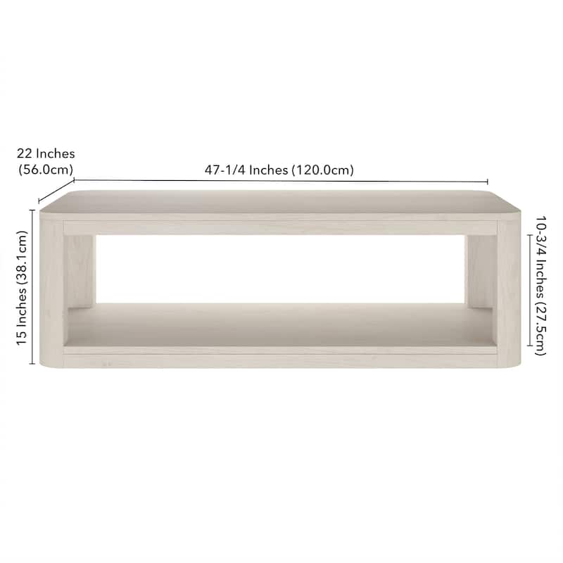 Stellan 47" Wide Rectangular Coffee Table - 47" Wide