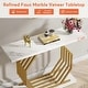 preview thumbnail 5 of 6, Modern Gold Console Table, Faux Marble Entryway Table Sofa Table, 40 Inch Modern Accent Table for Living Room
