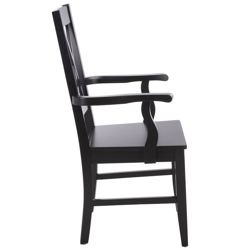 SAFAVIEH HOME Yelena Double X-Back Arm Chair - 18"W x 22"D x 39"H