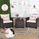preview thumbnail 15 of 81, Costway 3PCS Patio Rattan Furniture Set Cushioned Conversation Set - See Details