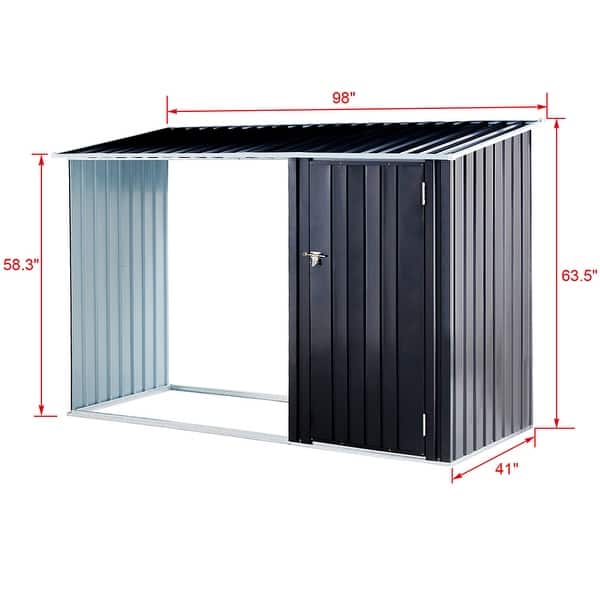 Firewood Storage Shed Outdoor Firewood Storage Rack Storage Shed With Log Holder Firewood Shelter For Patio