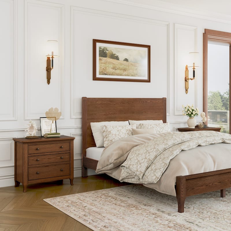 3-Drawer Nightstand for Bedroom and Living Room