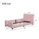 preview thumbnail 8 of 15, Upholstered Twin Size Platform Bed With Guardrail for Home