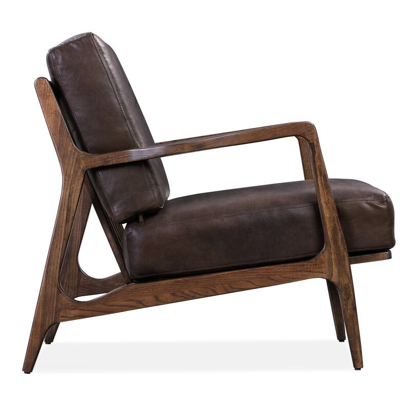 Poly & Bark Verity Leather Lounge Chair - Full Grain Genuine Italian Leather