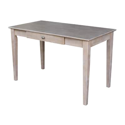 Writing Desk - Gray Taupe Parawood - 1 Drawer - Traditional Design - 48" W x 26" D x 30" H