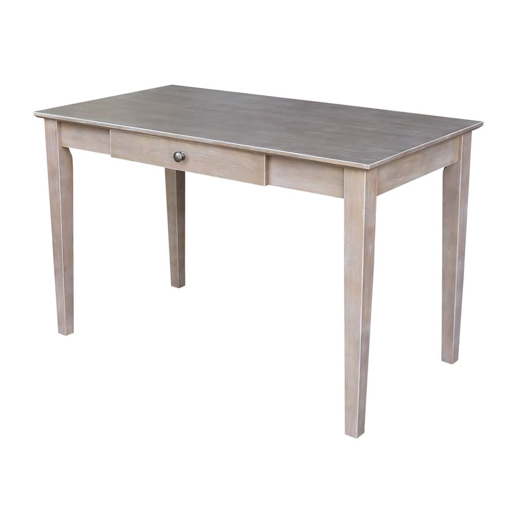Writing Desk - Gray Taupe Parawood - 1 Drawer - Traditional Design - 48" W x 26" D x 30" H