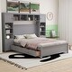 preview thumbnail 4 of 105, Modern Platform Bed with Integrated Cabinet, Trundle Bed and Drawers