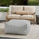 preview thumbnail 8 of 31, Sorra Home Sunbrella Outdoor Knife Edge Bean Pouf Lido Indigo