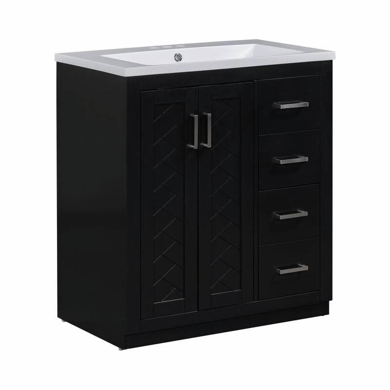 30'' Bathroom Vanity with Resin Sink