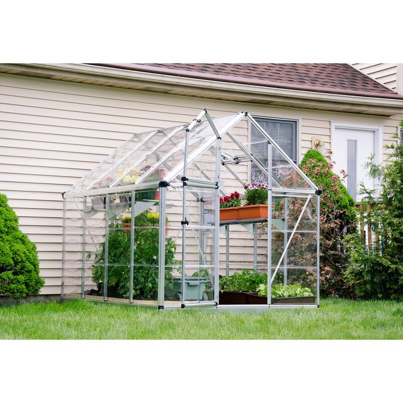 Snap and Grow 6 ft. Silver/Clear DIY Greenhouse Kit