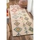 preview thumbnail 20 of 40, Brooklyn Rug Co Hand Tufted Wool Moroccan Triangle Rug 2' 6" x 6' Runner - Ivory