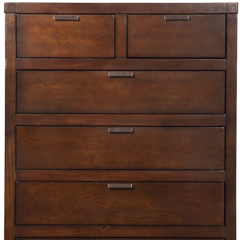 HomeRoots 36" Brown Solid Wood Six Drawer Standard Chest