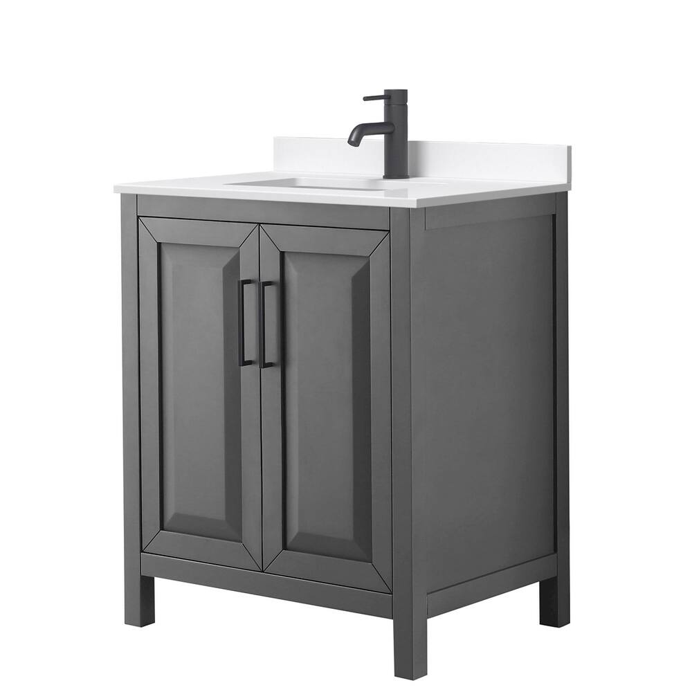 Daria 30-inch Single Vanity, Single Hole Quartz Top