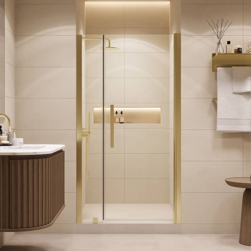 Pasadena Alcove Frameless Pivot Shower Door, 2025