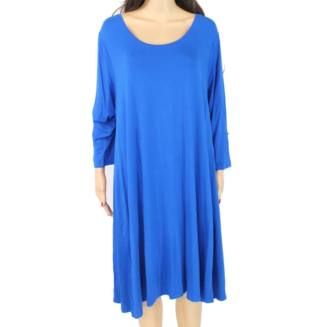 royal blue swing dress plus size