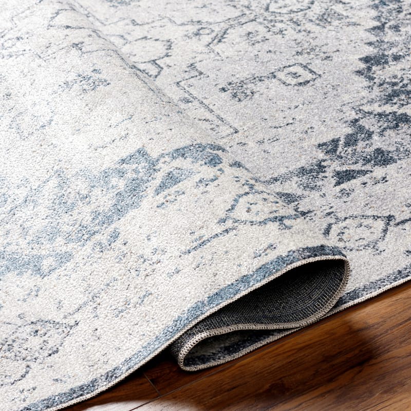 Livabliss Traditional Lillian Medallion Washable Area Rug