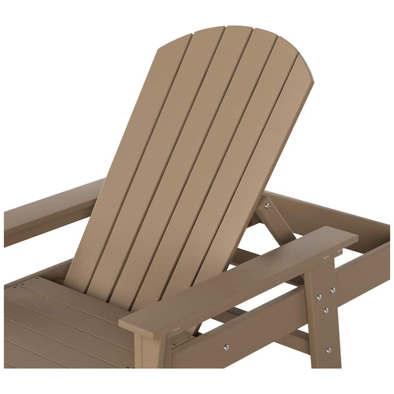 Polytrends Altura Poly Eco-Friendly All Weather Reclining Chaise Lounge with Arms