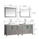 preview thumbnail 29 of 51, Vanity Art 84" Double Sink Bathroom Vanity Set with Engineered Marble Top and Free Mirrors