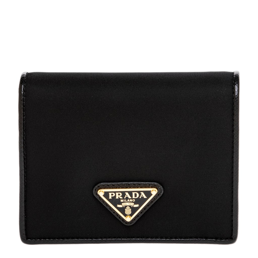 Prada Men's Logo Plaque Bifold Wallet