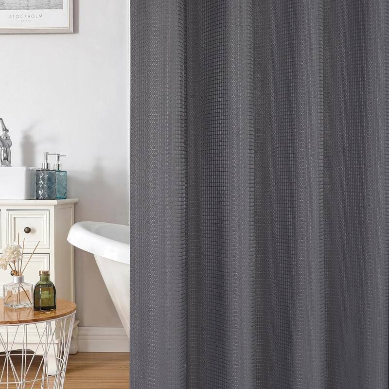 Fabric Shower Curtain Soft Textured for Bathroom Water Resistant