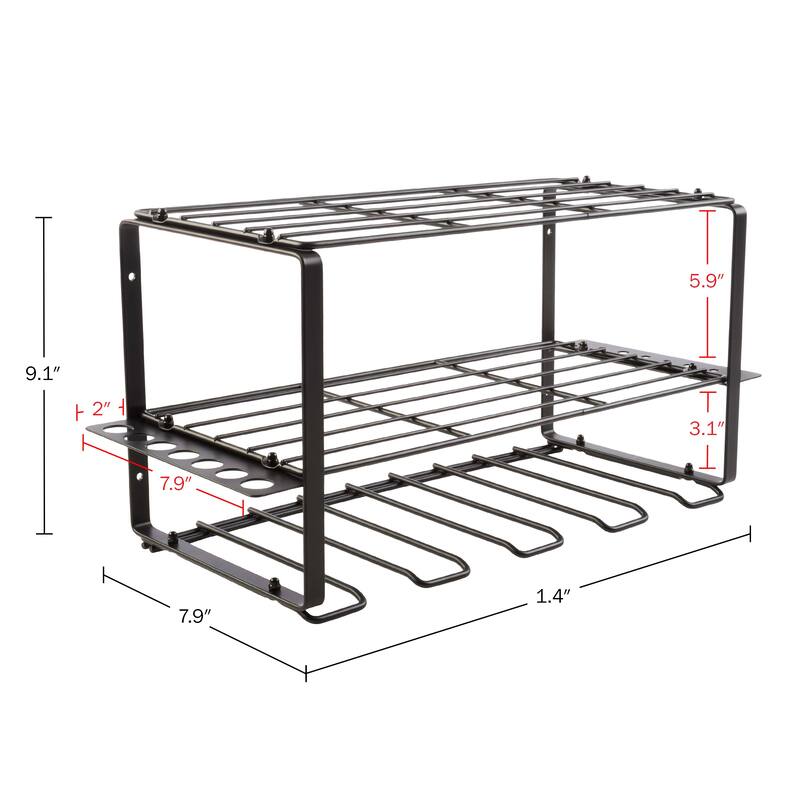 Power Tool Organizer - 3-Tier Garage Shelving Unit with 110lb Max Capacity - Wall Mount Garage Storage for Tools by Stalwart