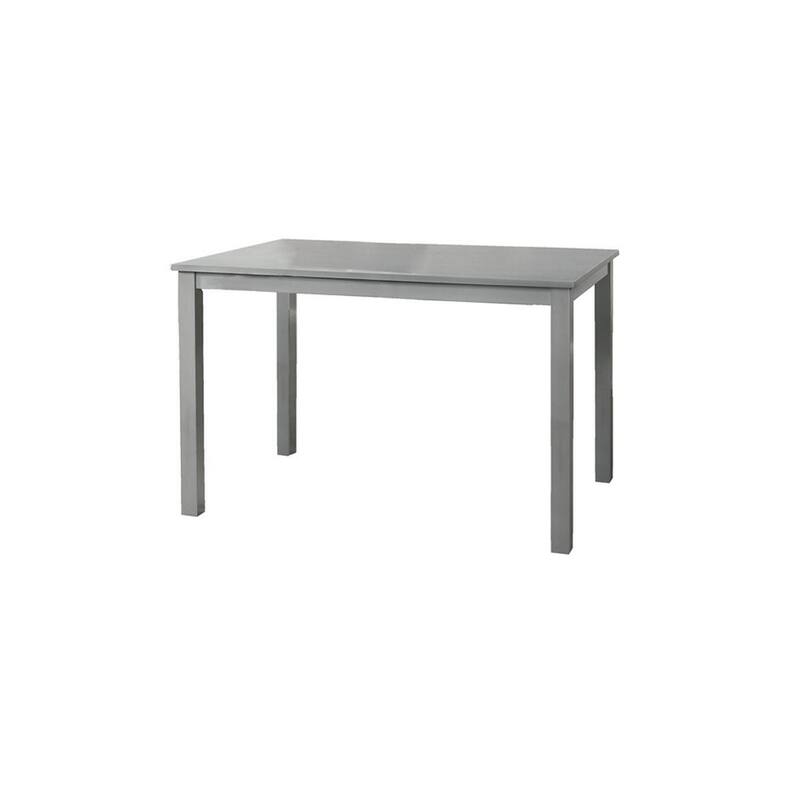 Zory 5pc Dining Table Set with 4 Cushioned Chairs, Beige Burlap, Gray Wood