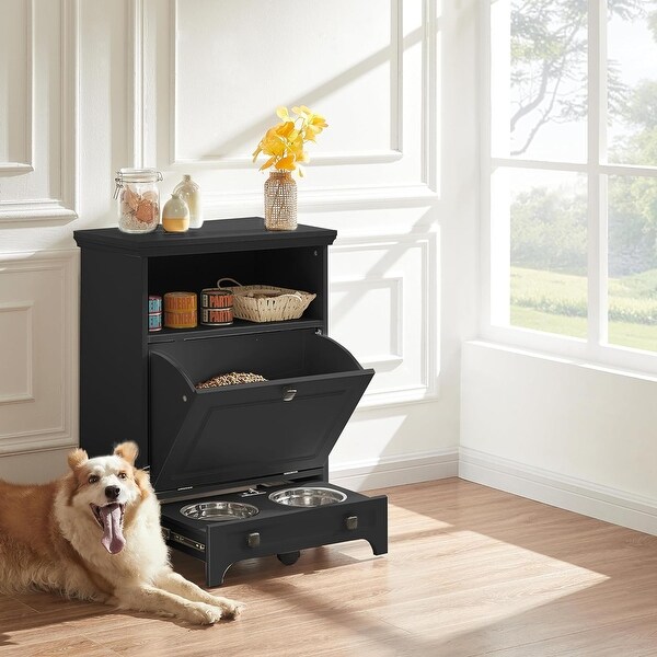 Roomfitters Dog Feeding Station with 2 Elevated Dog Bowls Tilt Out Pet Feeding Cabinet Station On Sale Bed Bath Beyond 32735471