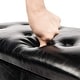 preview thumbnail 8 of 10, Button Surface Cushion Straight Leg Adjustable Piano Stool Black