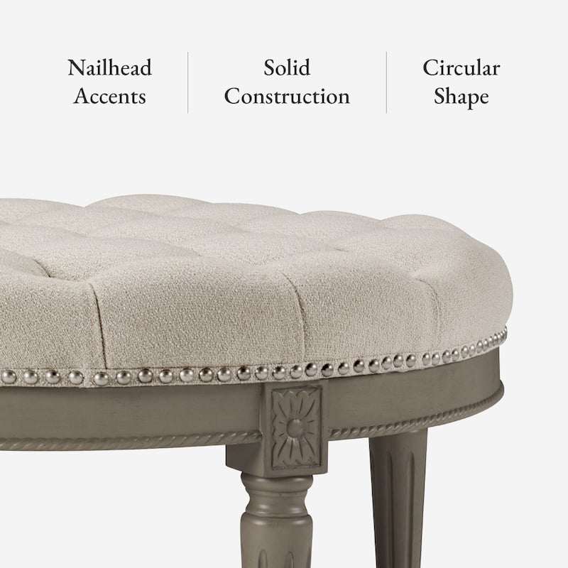 Maven Lane Mesa Round Upholstered Coffee Table