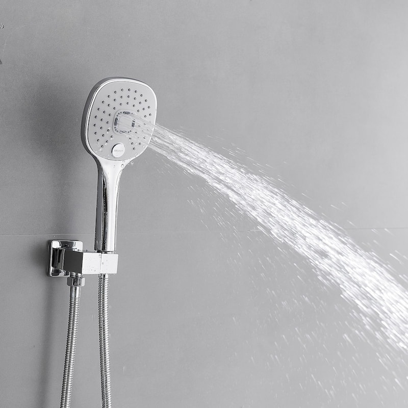 WIZ Single Handle Wall Mount Shower Head with Hand Shower Faucet